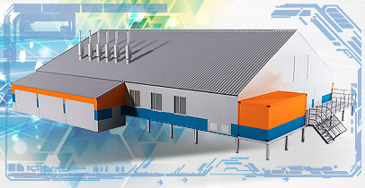 Блочно-модульные здания для промышленного тяжеловесного оборудования